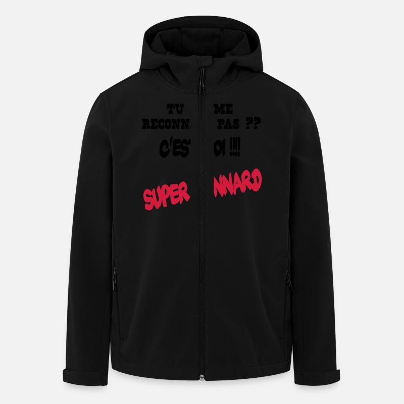 Super connard - Veste softshell homme en polyester recyclé Stanley/Stella - noir