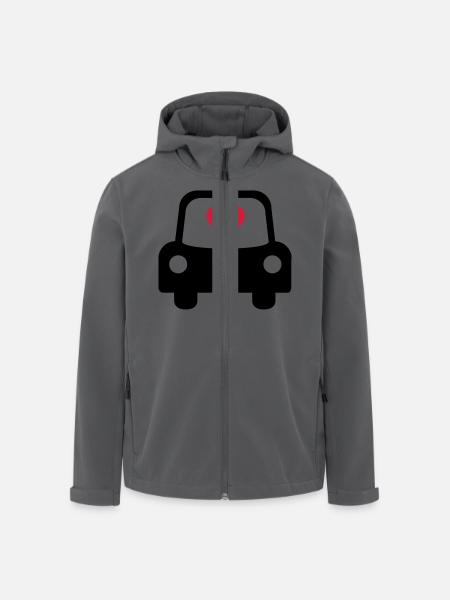 Auto Herz - Recycelte Männer Softshell-Jacke von Stanley/Stella - Schwarz