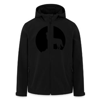 Wolf - Men’s Recycled Softshell Jacket by Stanley/Stella - black - Front - AI Model Male 185 light (185cm)