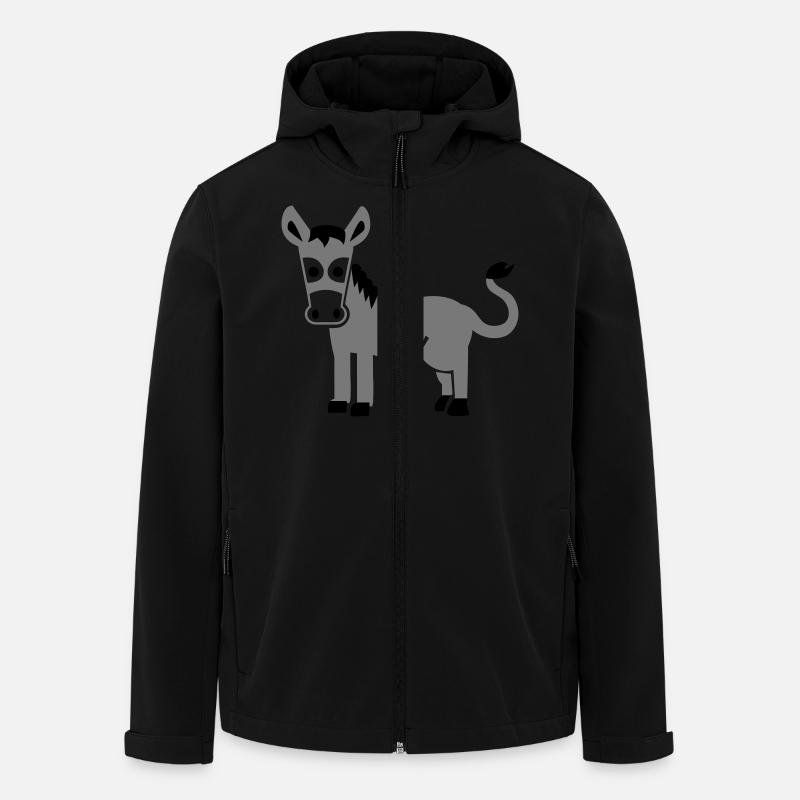Bourrique - Veste softshell homme en polyester recyclé Stanley/Stella - noir