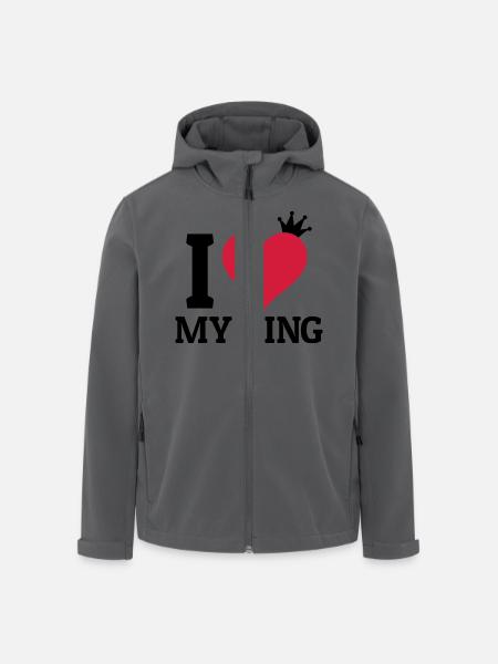 I love my King - Men’s Recycled Softshell Jacket by Stanley/Stella - black
