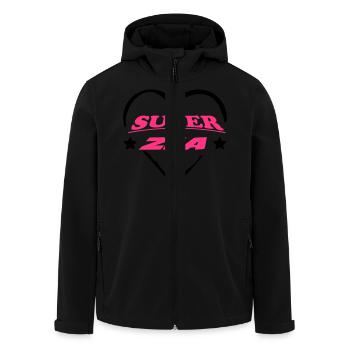 Super zia 111 - Veste softshell homme en polyester recyclé Stanley/Stella - noir - Devant - AI Model Male 185 light (185cm)