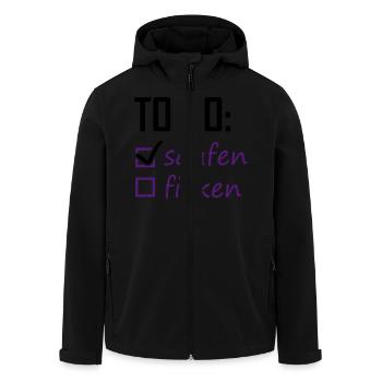 to do saufen ficken - Recycelte Männer Softshell-Jacke von Stanley/Stella - Schwarz - Vorne - AI Model Male 185 light (185cm)