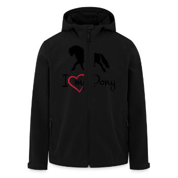 I love my pony, any colours - Recycelte Männer Softshell-Jacke von Stanley/Stella - Schwarz - Vorne - AI Model Male 185 light (185cm)