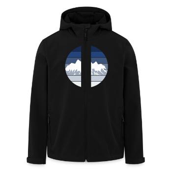 Berge - Recycelte Männer Softshell-Jacke von Stanley/Stella - Schwarz - Vorne - AI Model Male 185 light (185cm)