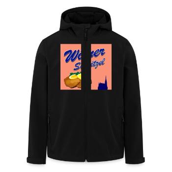 Wiener Schnitzel Kult Essen Küche Österreich Shirt - Recycelte Männer Softshell-Jacke von Stanley/Stella - Schwarz - Vorne - AI Model Male 185 light (185cm)