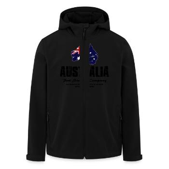 Australia - Australien - Recycelte Männer Softshell-Jacke von Stanley/Stella - Schwarz - Vorne - AI Model Male 185 light (185cm)