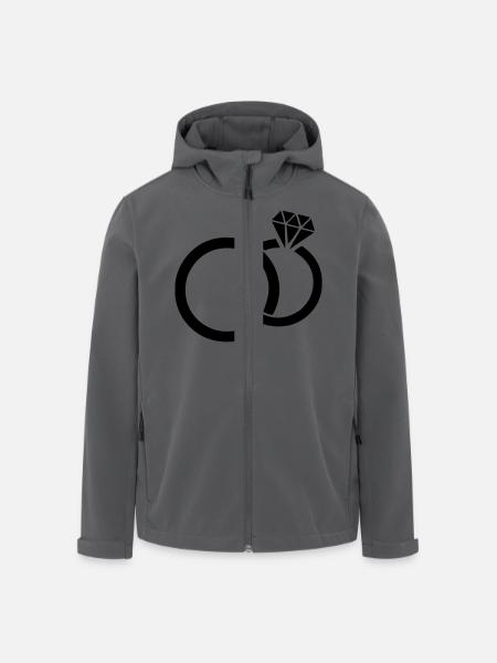 eheringe_01 - Veste softshell homme en polyester recyclé Stanley/Stella - noir