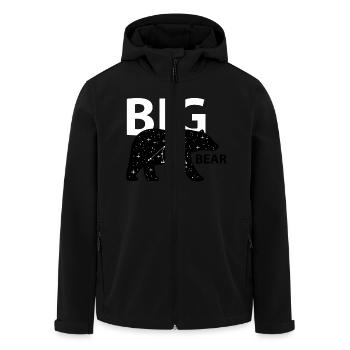 Big bear (b) - Veste softshell homme en polyester recyclé Stanley/Stella - noir - Devant - AI Model Male 185 light (185cm)