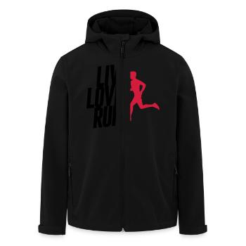 Live love run - Recycelte Männer Softshell-Jacke von Stanley/Stella - Schwarz - Vorne - AI Model Male 185 light (185cm)