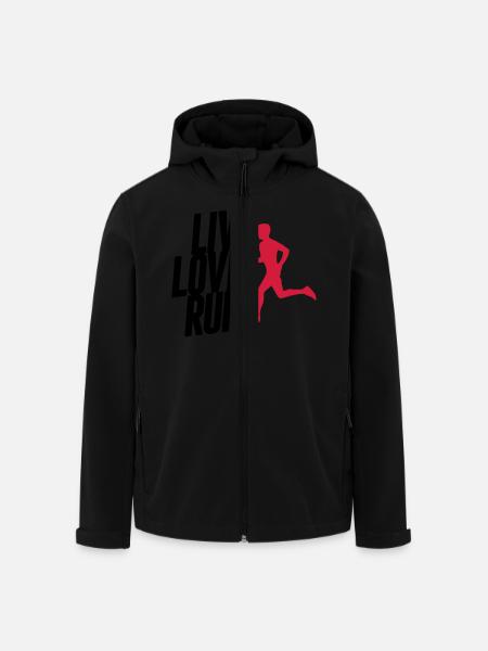 Live love run - Recycelte Männer Softshell-Jacke von Stanley/Stella - Schwarz