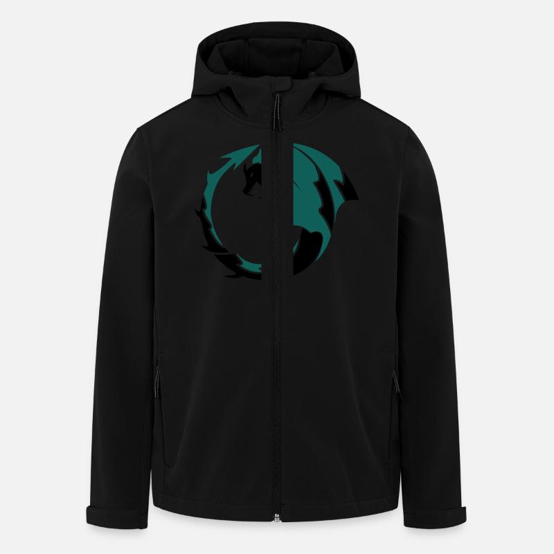 dragon_002 - Recycelte Männer Softshell-Jacke von Stanley/Stella - Schwarz