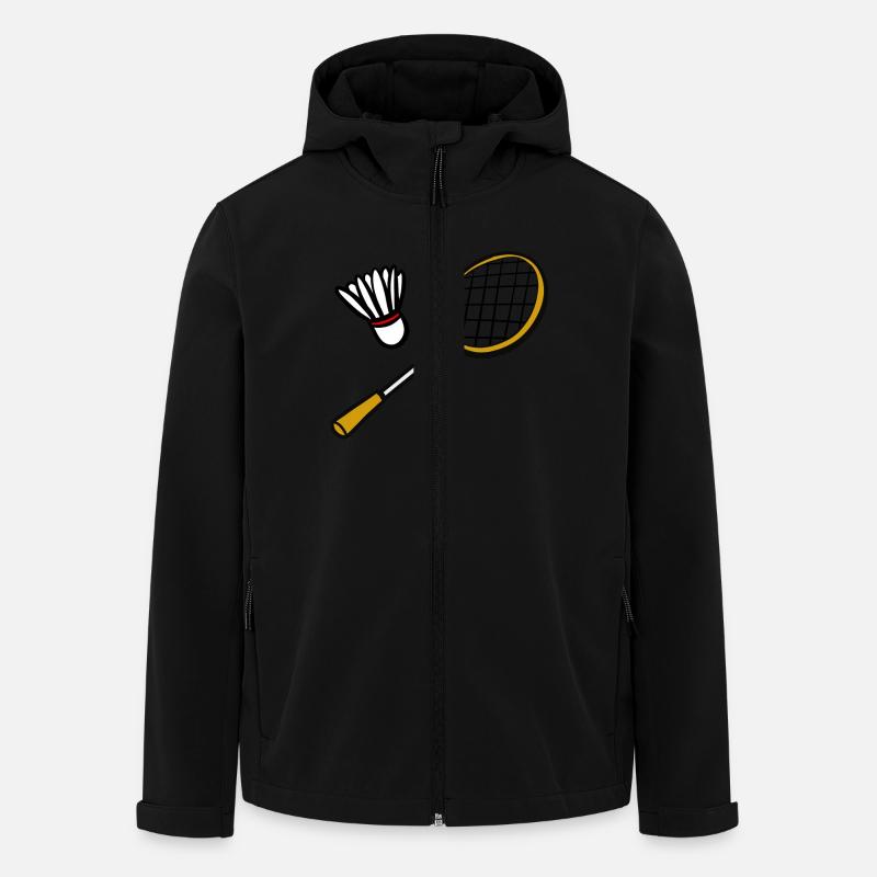 Badminton - Recycelte Männer Softshell-Jacke von Stanley/Stella - Schwarz