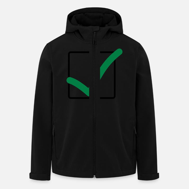 haekchen_02 - Men’s Recycled Softshell Jacket by Stanley/Stella - black