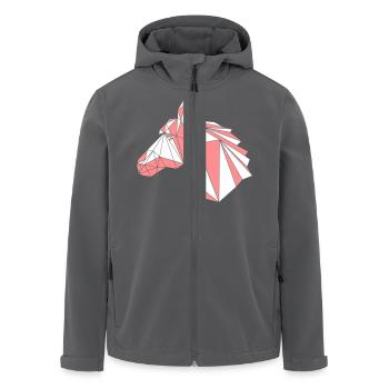 Enfant de l’art équestre animaux polygone cheval - Veste softshell homme en polyester recyclé Stanley/Stella - noir - Devant - AI Model Male 185 light (185cm)
