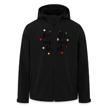 Konfetti auf mein Haupt - Recycelte Männer Softshell-Jacke von Stanley/Stella - Schwarz - Vorne - AI Model Male 185 light (185cm)
