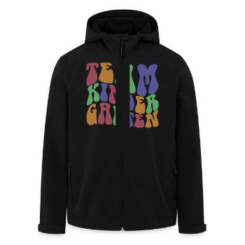 Team Kindergarten Cool Pre-K Teacher & Pupils Gift - Men’s Recycled Softshell Jacket by Stanley/Stella - black - Front - AI Model Male 185 light (185cm)
