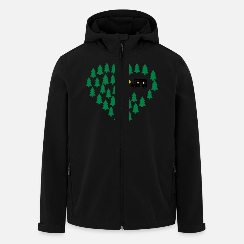 Motorhome Camping - Men’s Recycled Softshell Jacket by Stanley/Stella - black