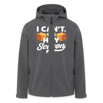 I Can't It's Hay Season Hay Baling Straw Bale - Recycelte Männer Softshell-Jacke von Stanley/Stella - Schwarz - Vorne - AI Model Male 185 light (185cm)