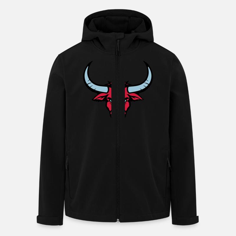 Bull Animal Head - Men’s Recycled Softshell Jacket by Stanley/Stella - black