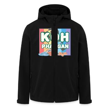 Arc-en-ciel K8h Phangan - Veste softshell homme en polyester recyclé Stanley/Stella - noir - Devant - AI Model Male 185 light (185cm)