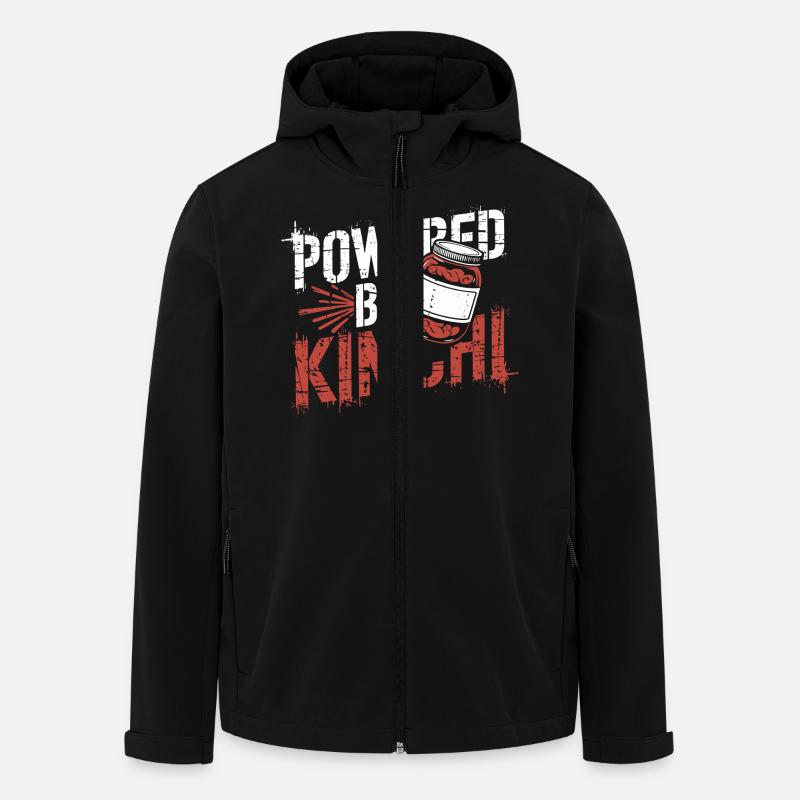 Kimchi – Épicé, sain, unique - Veste softshell homme en polyester recyclé Stanley/Stella - noir