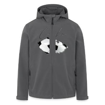 République tchèque carte encadrée vrai football CZ - Veste softshell homme en polyester recyclé Stanley/Stella - noir - Devant - AI Model Male 185 light (185cm)
