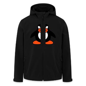 Pingouin En colère Malheureux Mauvaise humeur - Veste softshell homme en polyester recyclé Stanley/Stella - noir - Devant - AI Model Male 185 light (185cm)