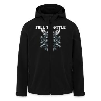 Vollgas - Full Throttle - Recycelte Männer Softshell-Jacke von Stanley/Stella - Schwarz - Vorne - AI Model Male 185 light (185cm)