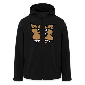 Chien, Monstre, Maléfique, Dangereux, Loup, Dents acérées - Veste softshell homme en polyester recyclé Stanley/Stella - noir - Devant - AI Model Male 185 light (185cm)