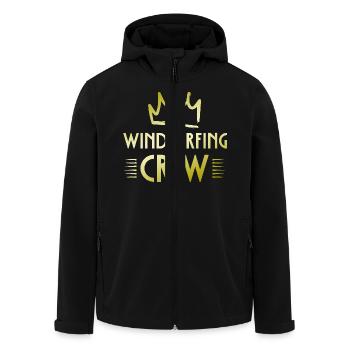 Windsurfing Crew - Recycelte Männer Softshell-Jacke von Stanley/Stella - Schwarz - Vorne - AI Model Male 185 light (185cm)