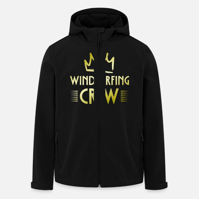 Windsurfing Crew - Men’s Recycled Softshell Jacket by Stanley/Stella - black