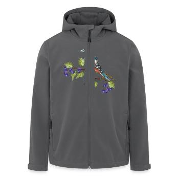 Oiseau coloré - Veste softshell homme en polyester recyclé Stanley/Stella - charbon - Devant - AI Model Male 185 light (185cm)