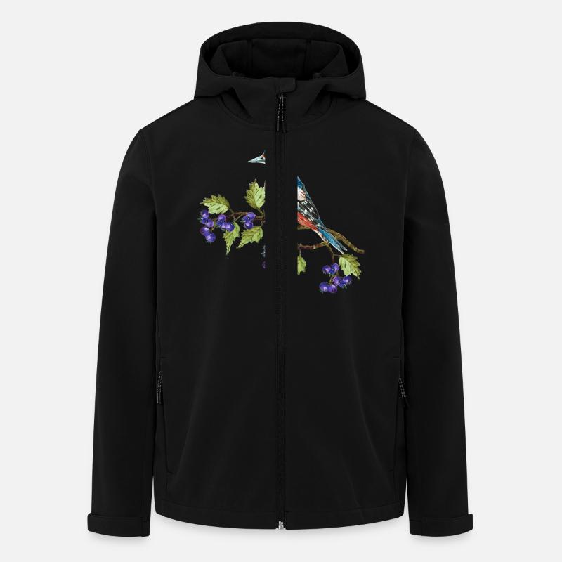 Bunter Vogel - Recycelte Männer Softshell-Jacke von Stanley/Stella - Schwarz