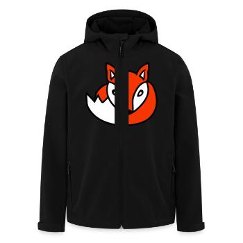 Fox Red Fox Wild Animal Clever Forest Inhabitants - Men’s Recycled Softshell Jacket by Stanley/Stella - black - Front - AI Model Male 185 light (185cm)