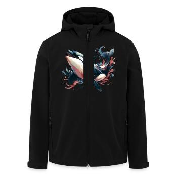 Orque Épaulard - Veste softshell homme en polyester recyclé Stanley/Stella - noir - Devant - AI Model Male 185 light (185cm)