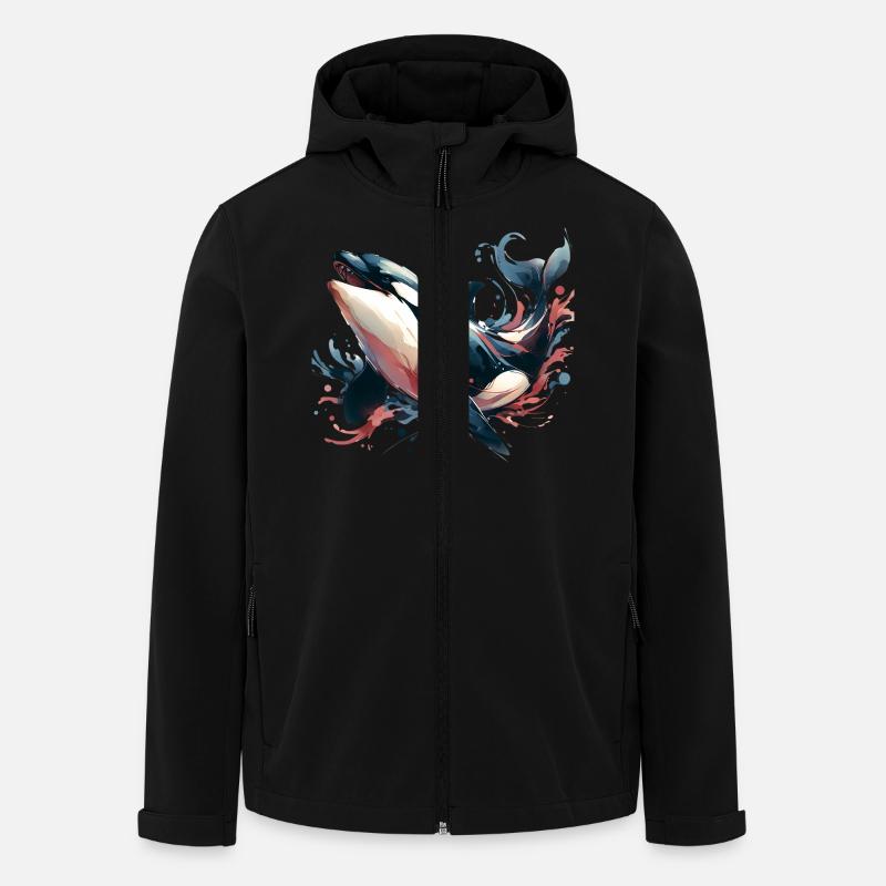 Orca Killer Whale - Men’s Recycled Softshell Jacket by Stanley/Stella - black