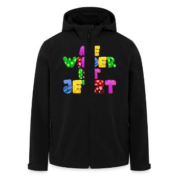 AfD stoppen gegen rechts Demokratie Vielfalt links - Recycelte Männer Softshell-Jacke von Stanley/Stella - Schwarz - Vorne - AI Model Male 185 light (185cm)