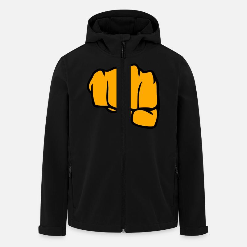 fist - Men’s Recycled Softshell Jacket by Stanley/Stella - black