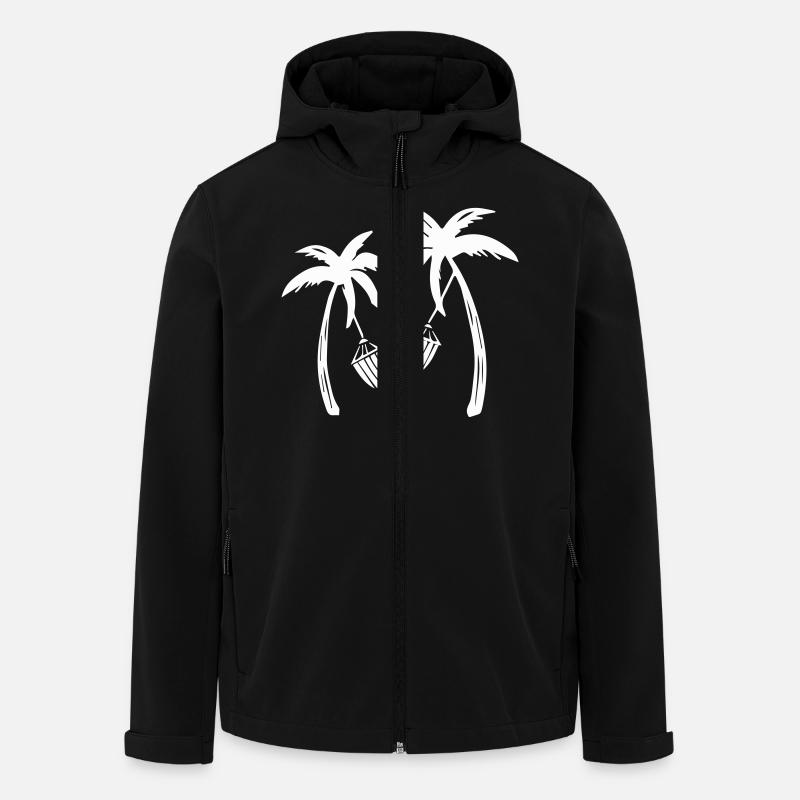 Palmiers Relax - Veste softshell homme en polyester recyclé Stanley/Stella - noir