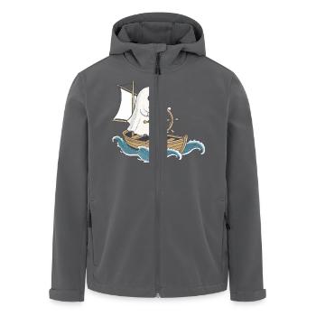 Geist Segler Halloween - Recycelte Männer Softshell-Jacke von Stanley/Stella - Schwarz - Vorne - AI Model Male 185 light (185cm)