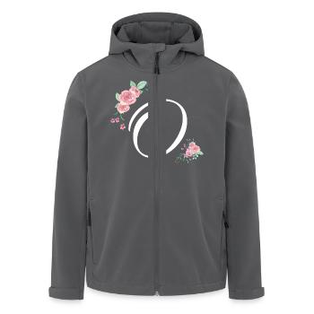 Lettre o fleurs - Veste softshell homme en polyester recyclé Stanley/Stella - noir - Devant - AI Model Male 185 light (185cm)