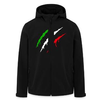Claws Italy - Men’s Recycled Softshell Jacket by Stanley/Stella - black - Front - AI Model Male 185 light (185cm)
