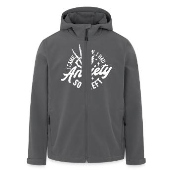 Ich kam, ich sah, ich hatte Angst, also ging ich - Recycelte Männer Softshell-Jacke von Stanley/Stella - Schwarz - Vorne - AI Model Male 185 light (185cm)