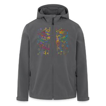 Blumen - Recycelte Männer Softshell-Jacke von Stanley/Stella - Schwarz - Vorne - AI Model Male 185 light (185cm)