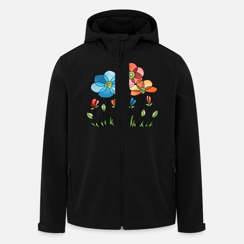 Fleur - Veste softshell homme en polyester recyclé Stanley/Stella - noir