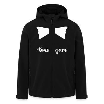 Noeud papillon marié - Veste softshell homme en polyester recyclé Stanley/Stella - noir - Devant - AI Model Male 185 light (185cm)