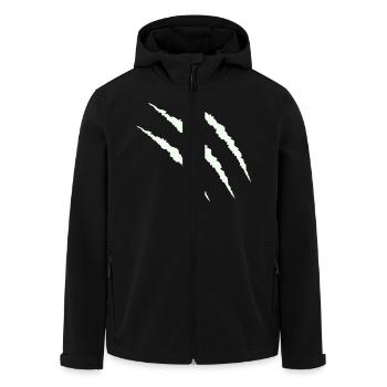 claw - Men’s Recycled Softshell Jacket by Stanley/Stella - black - Front - AI Model Male 185 light (185cm)