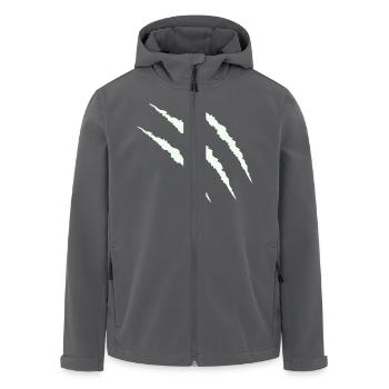 claw - Men’s Recycled Softshell Jacket by Stanley/Stella - anthracite - Front - AI Model Male 185 light (185cm)