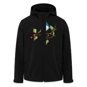 Colorful bird - Men’s Recycled Softshell Jacket by Stanley/Stella - black - Front - AI Model Male 185 light (185cm)